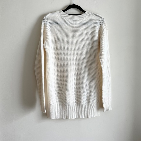 Wilfred Free Isabelli Waffle Knit Crew Neck Sweater Merino Wool Women XXS Hi Lo - Picture 5 of 11